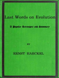 Cover of Last Words on Evolution: A Popular Retrospect and Summary