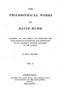 Cover of Philosophical Works, v. 1 (of 4) Including All the Essays, and Exhibiting the More Important Alterations and Corrections in the Successive Editions Published by the Author