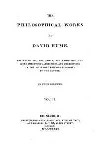 Cover of Philosophical Works, v. 2 (of 4) Including All the Essays, and Exhibiting the More Important Alterations and Corrections in the Successive Editions Published by the Author