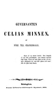 Cover of Guvernanten Celias minnen