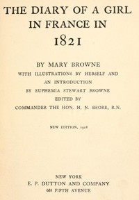 Cover of The Diary of a Girl in France in 1821