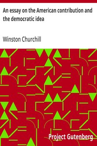 Cover of An essay on the American contribution and the democratic idea