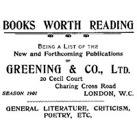 Cover of Books Worth Reading Being a List of the New and Forthcoming Publications of Greening & Co., Ltd, season 1901