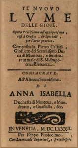 Cover of Il nuovo lume delle gioie Opera utilissima ad'ogni persona, così a orefici, e speciali, per l'arte pratico.