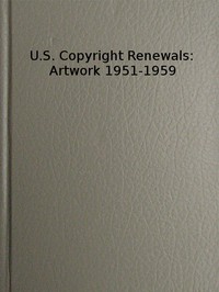 Cover of U.S. Copyright Renewals: Artwork 1951-1959 Catalog of Copyright Entries