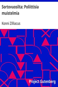 Cover of Sortovuosilta: Poliittisia muistelmia