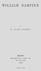 Cover of William Dampier