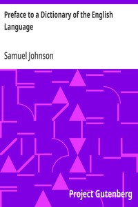 Cover of Preface to a Dictionary of the English Language