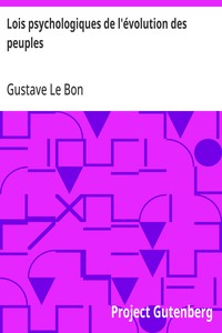 Cover of Lois psychologiques de l'évolution des peuples