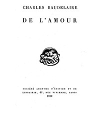Cover of De l'amour