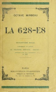 Cover of La 628-E8 Comprenant en annexe le chapitre intégral "Balzac"