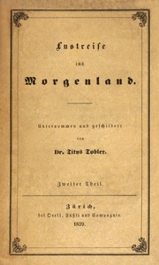 Cover of Lustreise ins Morgenland, Zweiter Theil (von 2)