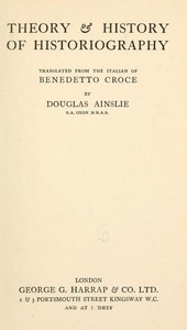 Cover of Theory & History of Historiography