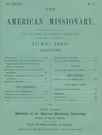 Cover of The American Missionary — Volume 34, No. 06, June, 1880