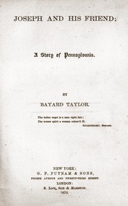 Cover of Joseph and His Friend: A Story of Pennsylvania