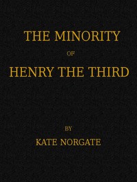 Cover of The Minority of Henry the Third