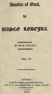 Cover of Amadis of Gaul, Vol. 4