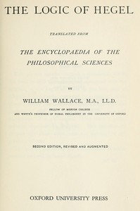 Cover of The Logic of Hegel