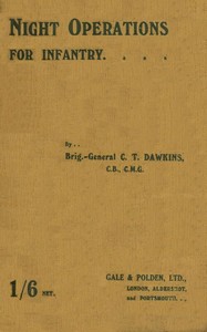 Cover of Night Operations for Infantry Compiled for the Use of Company Officers