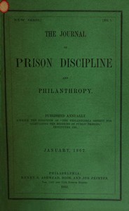Cover of The Journal of Prison Discipline and Philanthropy, January 1862