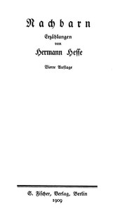 Cover of Nachbarn: Erzählungen