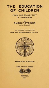 Cover of The Education of Children from the Standpoint of Theosophy