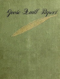 Cover of Goose-Quill Papers