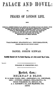 Cover of Palace and Hovel; Or, Phases of London Life