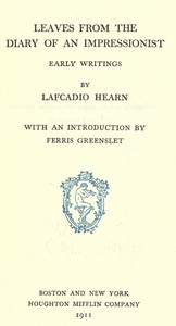 Cover of Leaves from the Diary of an Impressionist: Early Writings