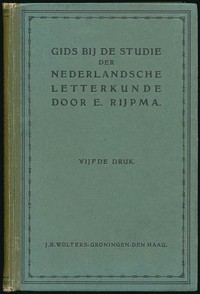 Cover of Gids bij de studie der Nederlandsche letterkunde Voor leerlingen der gymnasia, H. B. scholen en studeerenden voor de hoofdacte