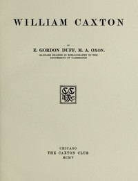 Cover of William Caxton