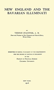 Cover of New England and the Bavarian Illuminati