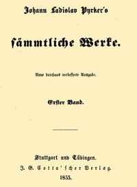 Cover of Tunisias Johann Ladislav Pyrker's sämmtliche Werke (1/3)
