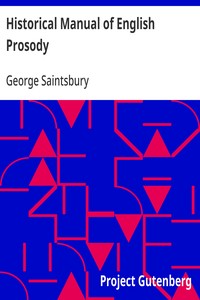Cover of Historical Manual of English Prosody