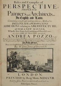 Cover of Rules and Examples of Perspective proper for Painters and Architects, etc. In English and Latin: Containing a most easie and expeditious method to delineate in perspective all designs relating to architecture