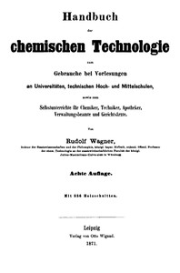 Cover of Handbuch der chemischen Technologie Achte Auflage