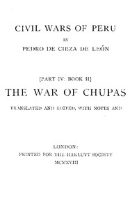 Cover of The War of Chupas