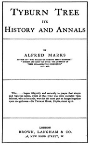 Cover of Tyburn Tree: Its History and Annals