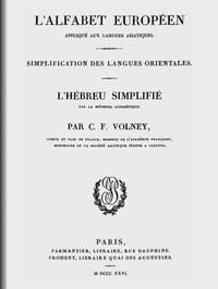 Cover of L'Alfabet européen appliqué aux langues asiatiques OEuvres de C.-F. Volney, tome VIII