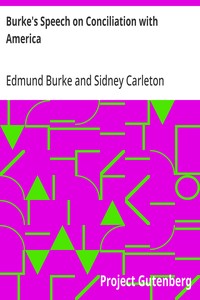 Cover of Burke's Speech on Conciliation with America
