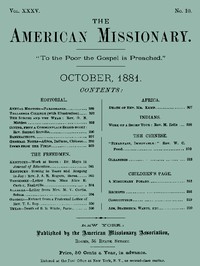 Cover of The American Missionary — Volume 35, No. 10, October, 1881