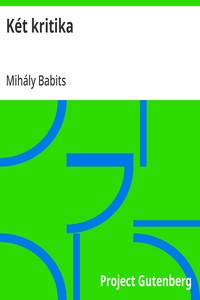 Cover of Két kritika