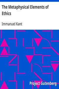 Cover of The Metaphysical Elements of Ethics