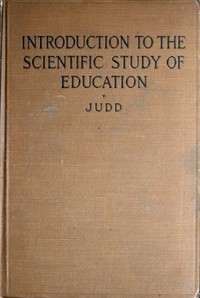 Cover of Introduction to the scientific study of education