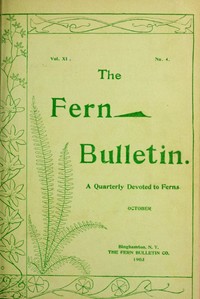 Cover of The Fern Bulletin, October 1903 A Quarterly Devoted to Ferns