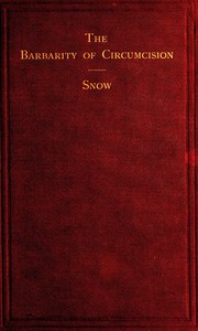 Cover of The Barbarity of Circumcision as a Remedy for Congenital Abnormality