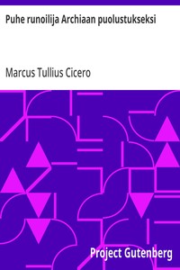 Cover of Puhe runoilija Archiaan puolustukseksi