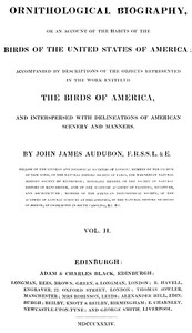 Cover of Ornithological biography, Vol. 2 (of 5) : $b An account of the habits of the birds of the United States of America