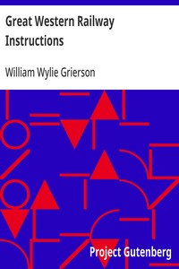 Cover of Great Western Railway Instructions