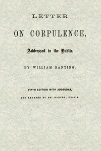 Cover of Letter on Corpulence, Addressed to the Public